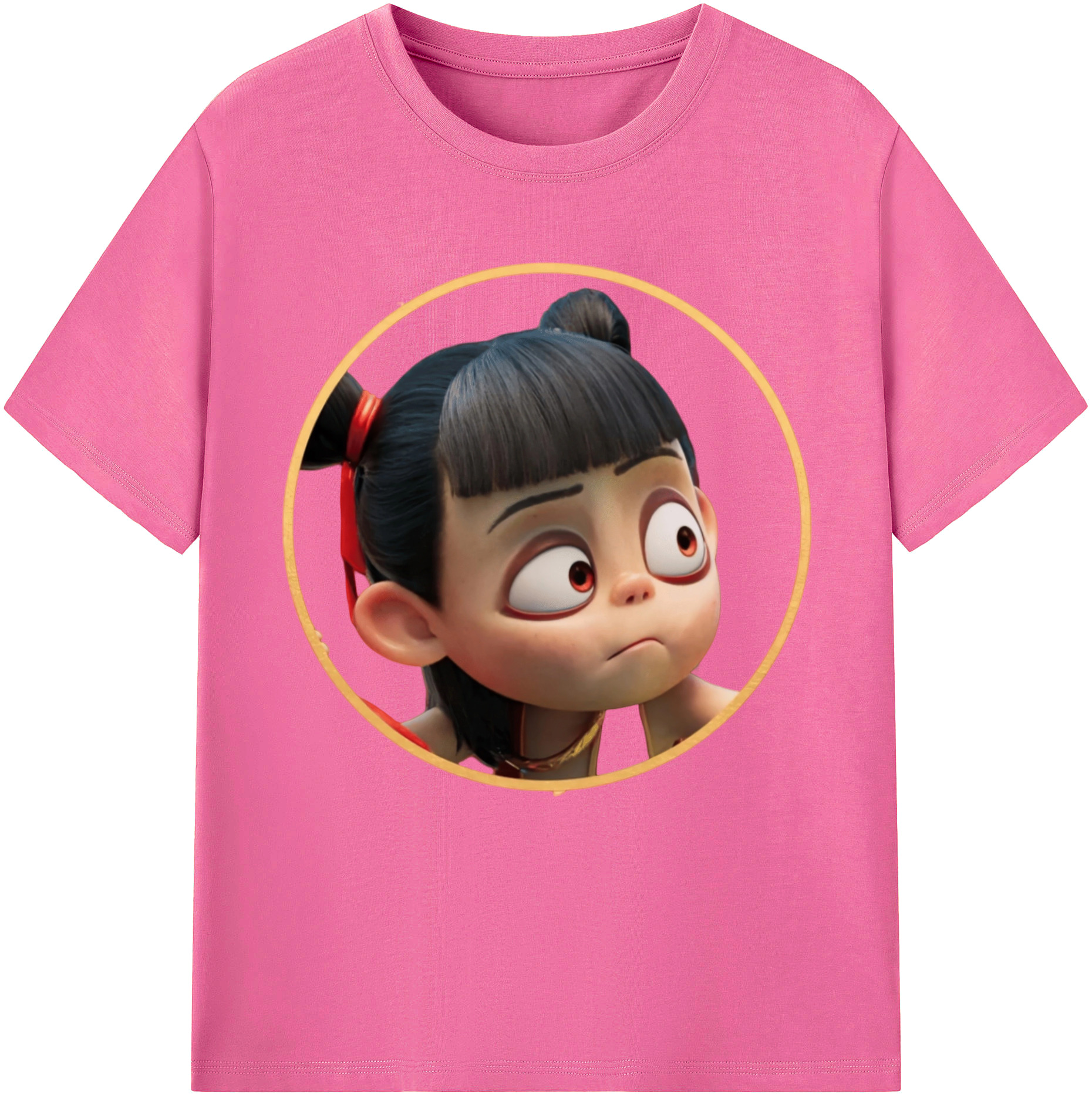 （画像用） Ne Zha 2 ナタ 魔童の大暴れ レディースカジュアルプリントTシャツ（綿100％）